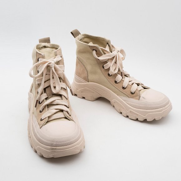 Canvas Martin Boots High Top Desert Boots - Picture 4 of 14